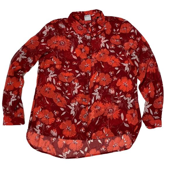 CAbi Hothouse Blouse (Style #3766) - Scarlet Flower - Medium - Picture 6 of 15